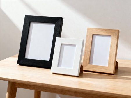 Elegant Display of Minimalist Photo Framesの素材