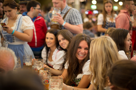 Girls celebrating the Oktoberfestのeditorial素材