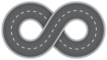 Infinity roadの写真素材