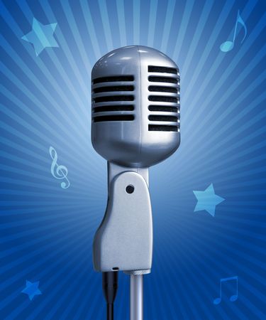 Retro microphoneの写真素材