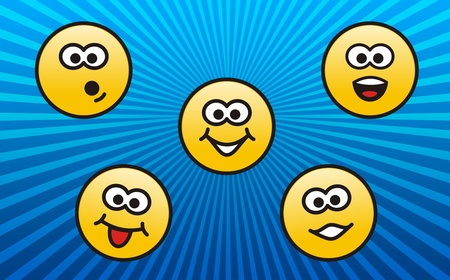 Cute group of charactersの写真素材