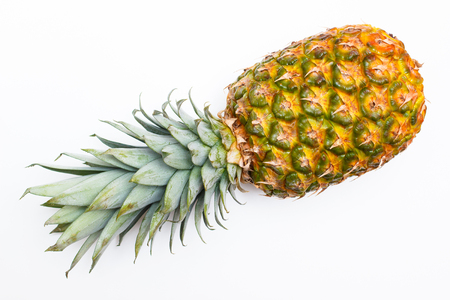 Pineapple fruit on white backgroundの写真素材
