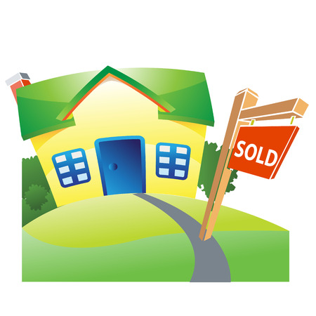 Sold houseのイラスト素材