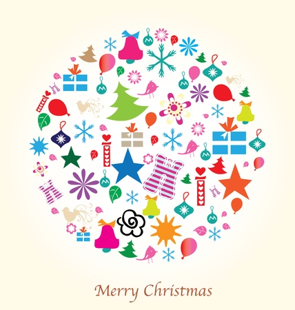 Merry Christmas Design elementsのイラスト素材