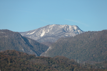Snowy mountains viewの写真素材