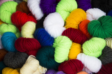 Image of colorful wool yarn knitting woolの写真素材