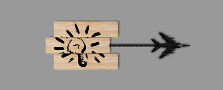 Conceptual image of vision and business idea. startup, launch business, success accomplishment...