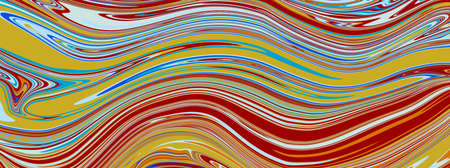 Waved Abstract color Curved lines Color. Mixed Colorsの写真素材