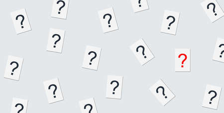Question mark wall texture background. Business Help center concept - 3D rendering banner with copy...