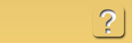 Question mark wall texture background. Business Help center concept - 3D rendering banner with copy spaceの写真素材