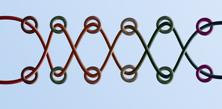 3D Dynamic Molecule Atom Abstract Background Motion line and Circle. Chomical Structure for science Conceptの写真素材