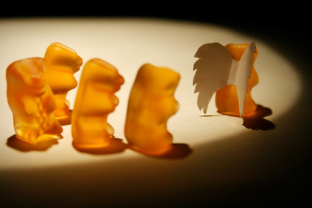 Sadness gummy bearsの写真素材