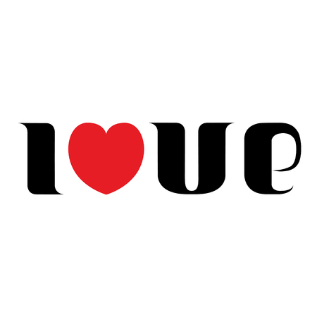 Love word hand drawn lettering. love script modern calligraphy word. vector illustration. Text design for banner or print for t-shirtのイラスト素材