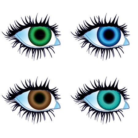 Illustration eyes of body partsのイラスト素材