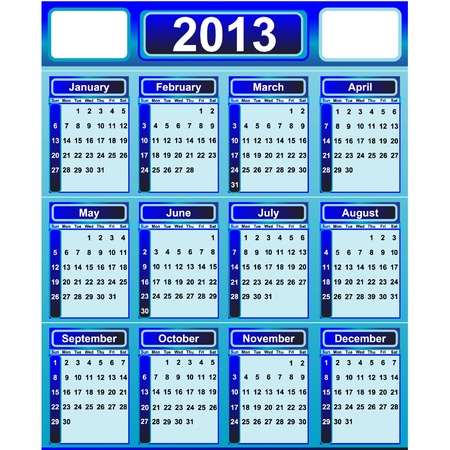 Calendar 2013のイラスト素材