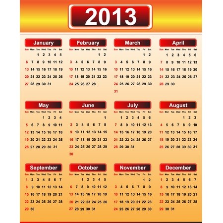 Calendar 2013のイラスト素材