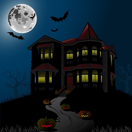 Halloween Haunted Houseのイラスト素材