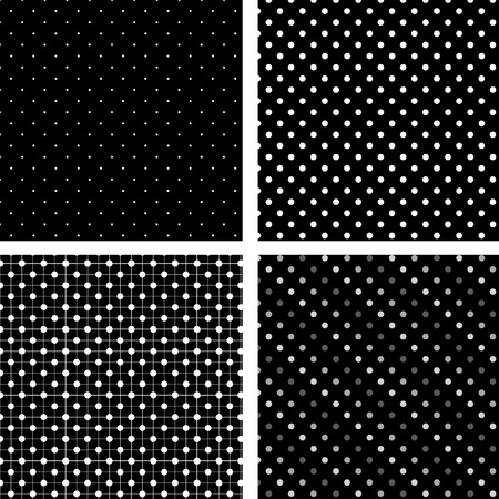 Seamless pattern pois black and whiteのイラスト素材