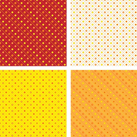 Seamless pattern pois orange yellowのイラスト素材