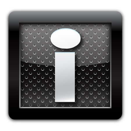 Info metallic iconの写真素材