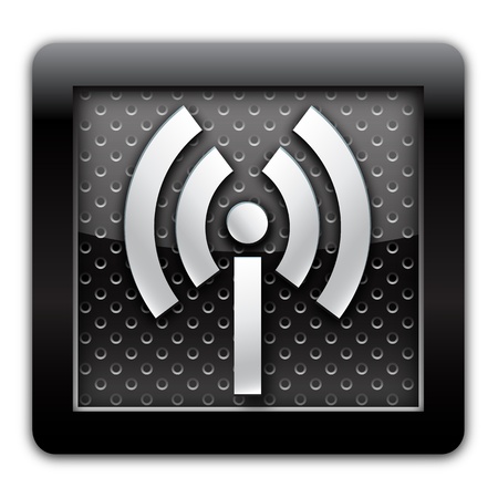WLAN metal iconの写真素材
