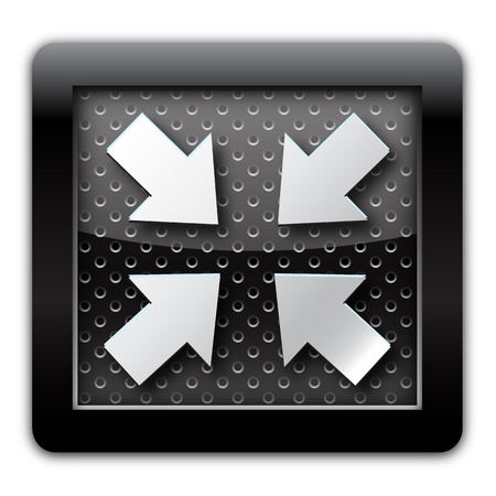 Reduced arrow metal iconの写真素材