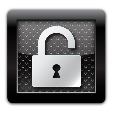 Security unlock metallic icon の写真素材