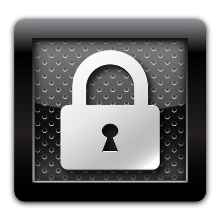 Security lock metallic icon の写真素材