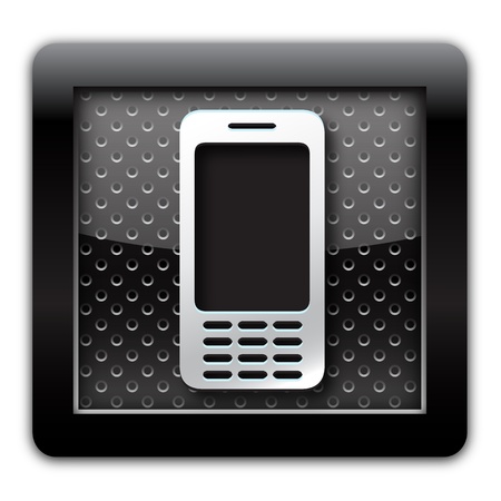 Cellular metallic icon の写真素材