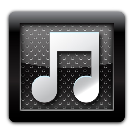 Music metallic icon の写真素材