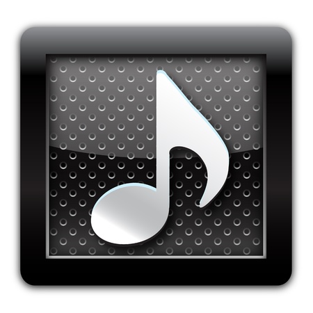Music metallic icon の写真素材