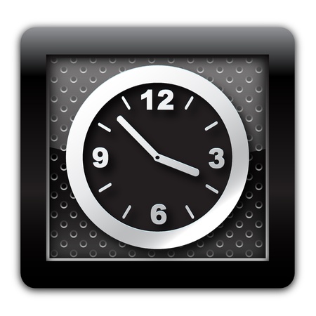 Clock metallic icon の写真素材
