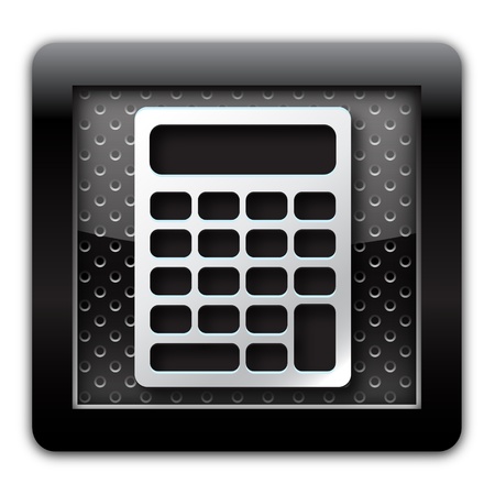 Calculator metallic icon の写真素材