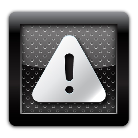 Warning metal icon の写真素材