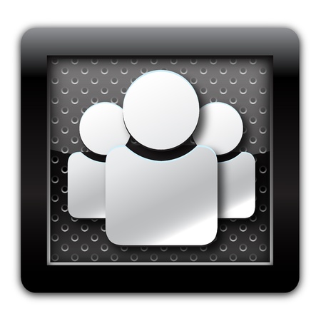 User group metal icon の写真素材