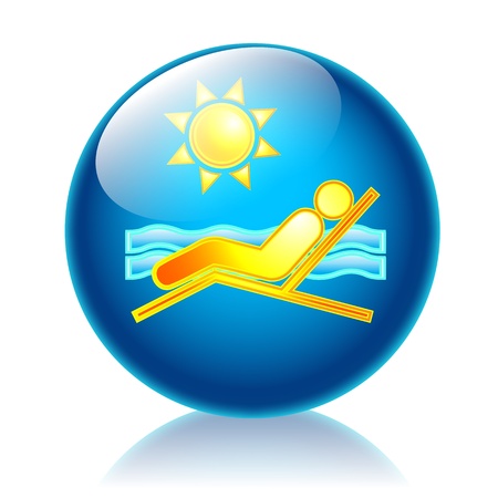 Holiday tan glossy iconの写真素材