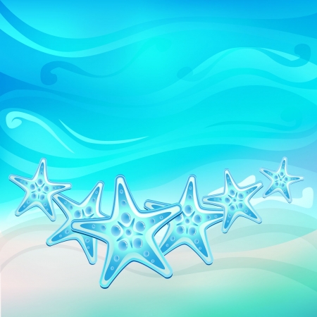 Starfish on the beach vectorのイラスト素材