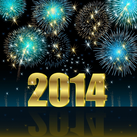 Happy New Year 2014のイラスト素材