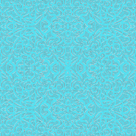 Baroque Style Turquoise Silverのイラスト素材