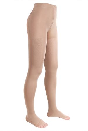 Compression Hosiery. Medical Compression stockings and tights for varicose veins and venouse therapy. Tights for man and women. Clinical compression knits. Comfort maternity tights for pregnant women.の写真素材