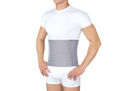 Orthopedic lumbar support products. Lumbar Support Belts. Posture Corrector For Back Clavicle Spine. Lumbar Waist Support Belt Strong Lower Back Brace Support.の写真素材