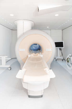 Medical CT or MRI Scan in the modern hospital laboratory. Interior of radiography department....