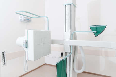 Hospital Radiology Room. X-ray department in modern hospital. Medical equipment. scan machine for...