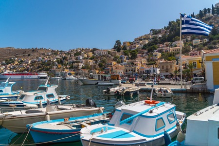 Symi, Greece, SEPTEMBER 2017 - Beautiful Symi island