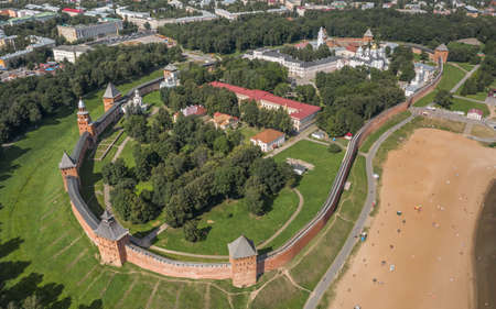 Beautiful view of Kremlin in Velikiy Novgorod