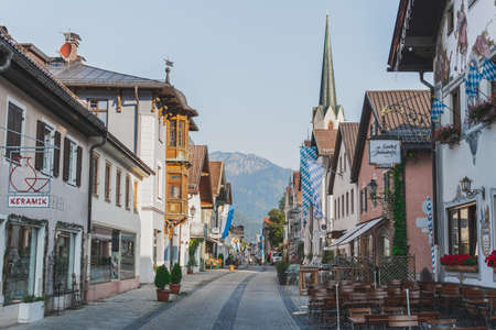 View of Ludwigstrasse street in the morningのeditorial素材