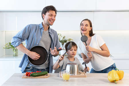 Concert in the kitchenの写真素材