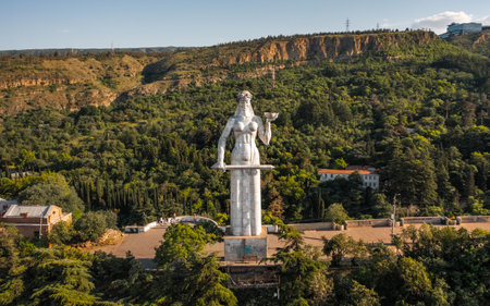Georgia, Tbilisi, May 2022 - Statue of Mother Georgia in Tbilisiのeditorial素材