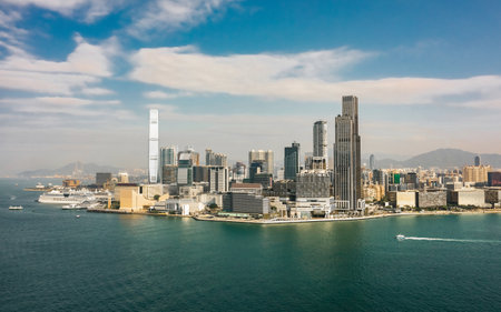 Urban skyline of Hong Kongの写真素材