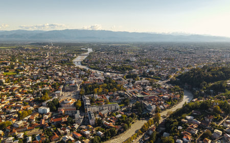 Aerial view of Kutaisiの写真素材